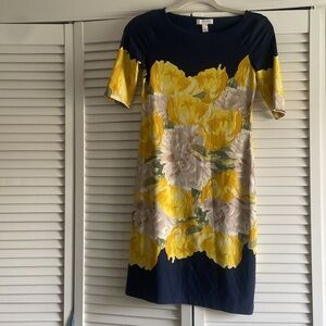 Charter Club Yellow and Blue Sheath Dress